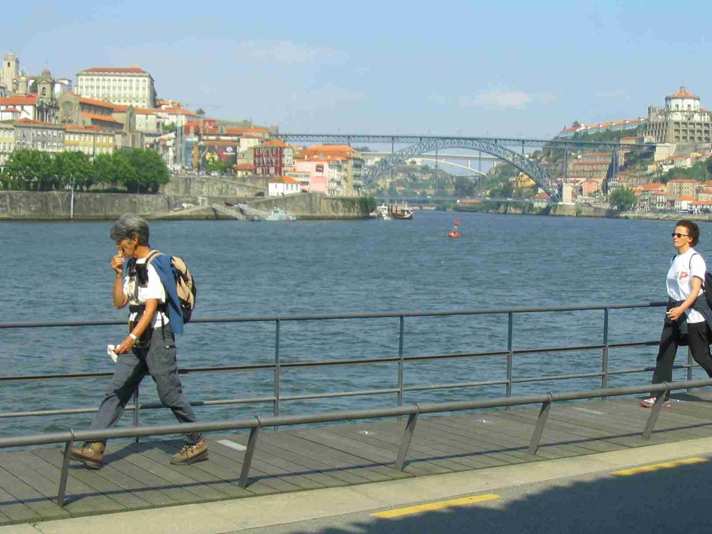 Caminhando rumo ao final do 1º dia: foz do Douro do lado de V.N.Gaia