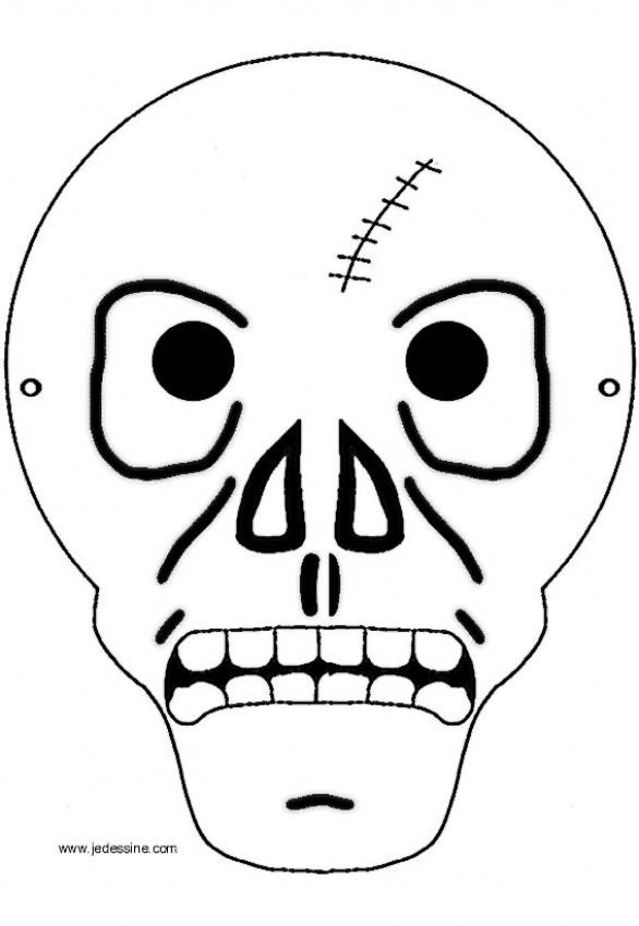 Desenho de Máscara de bruxa para Colorir - Colorir.com