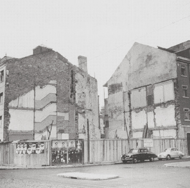 Terreno proveniente da demolição do prédio nº 22 situado na Av. da República, esquina da Av. João Crisóstomo, Lisboa (A. Madureira, 1960)