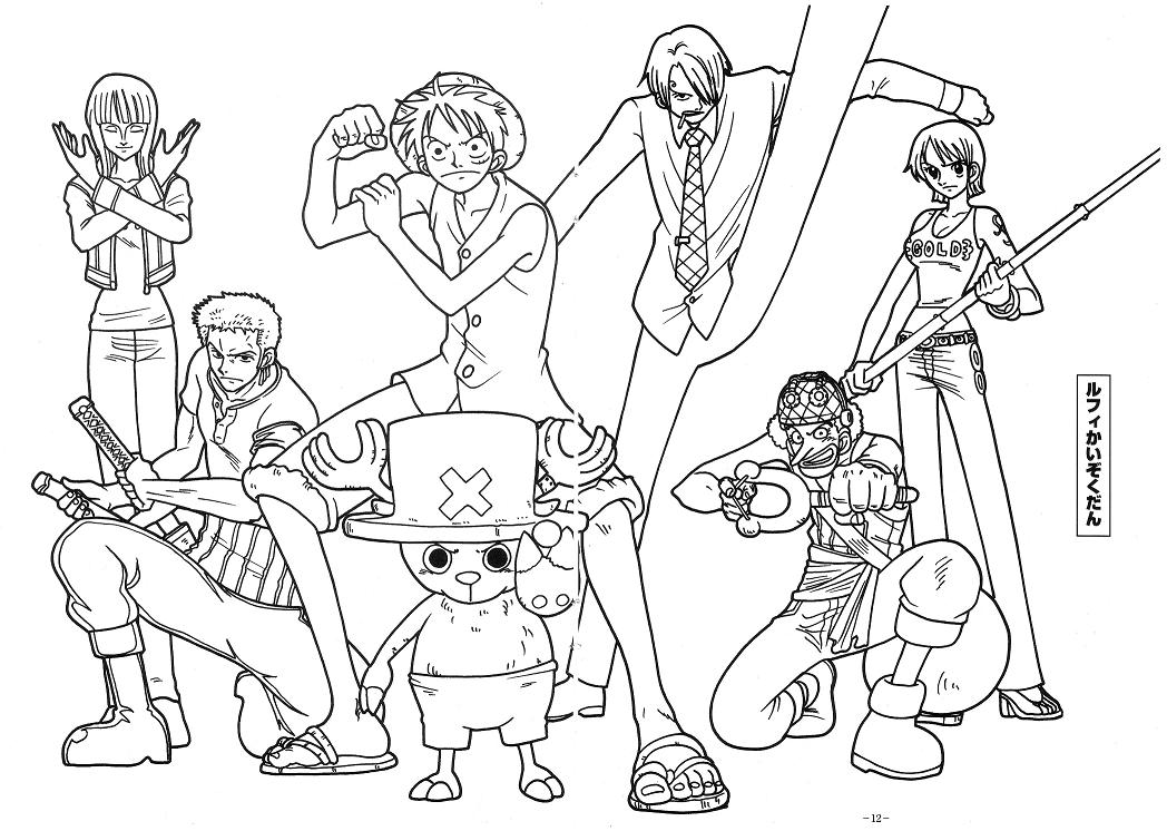 One Piece - Desenhos para Colorir - Brinquedos de Papel