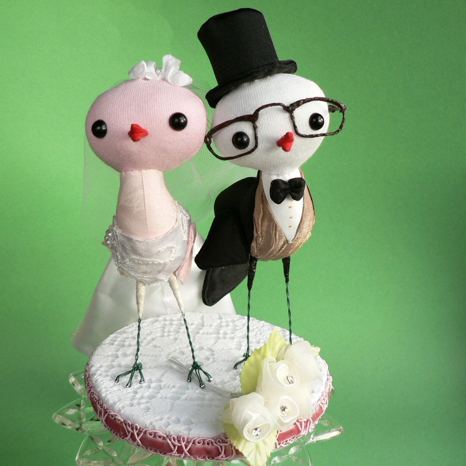 Decoração para bolo dos noivos da CornFlakeGirl