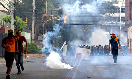violência honduras protesto