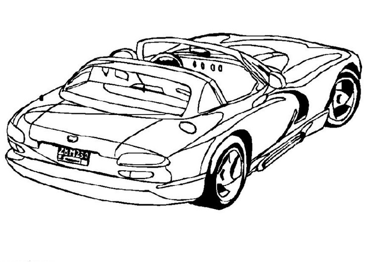 Chrysler - Carro - Desenhos para Colorir - Brinquedos de Papel