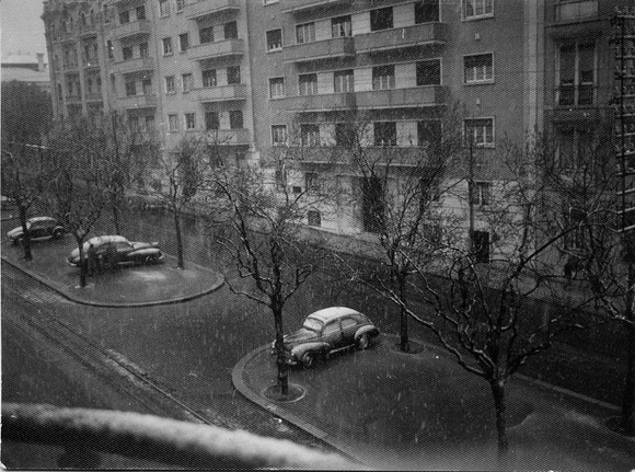 Lisboa - Neve na Av. António Augusto de Aguiar (1954)