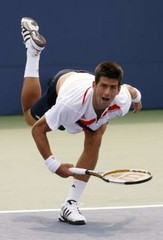Novak Djokovic foi um dos grandes protagonistas do dia.