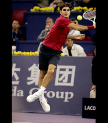Federer - Passo de dança na Masters Cup Xangai'07