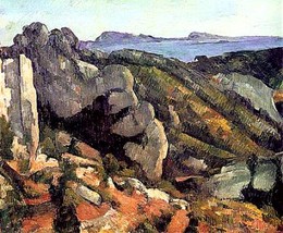 'Rocks At L'Estaque' de Paul Cezanne