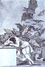 'The sleep of reason produces monsters' de Francisco de Goya