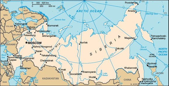 Localização da Sibéria