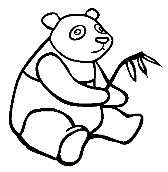 Desenho para Colorir – Animais - Panda - Aula Pronta