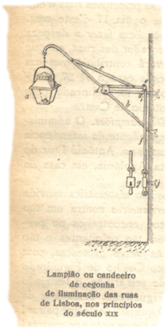 Candeeiro de cegonha, Abrantes [cópia de A. V. Silva dum modelo de Marinho Antº de Castro para Lisboa em 1780]