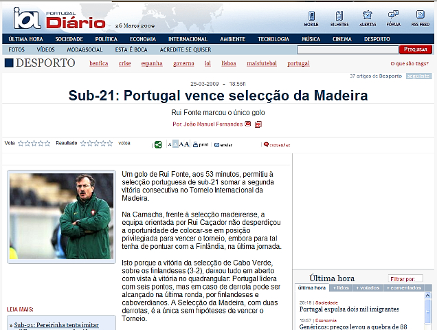 Madeira 0 - Portugal 1
